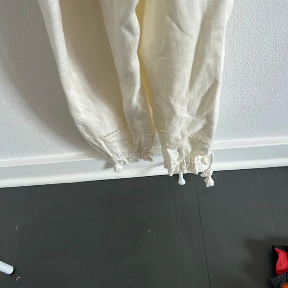 Spell & the Gypsy Milla Strappy Jumpsuit Womens S Off White Linen Jumper - Picture 6 of 8